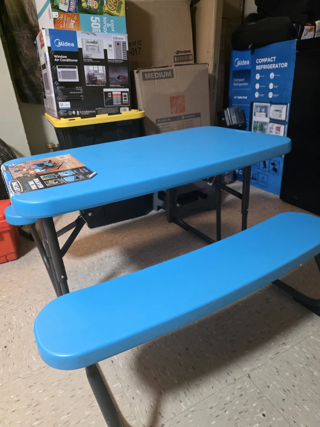 Children table and chair folding all in one