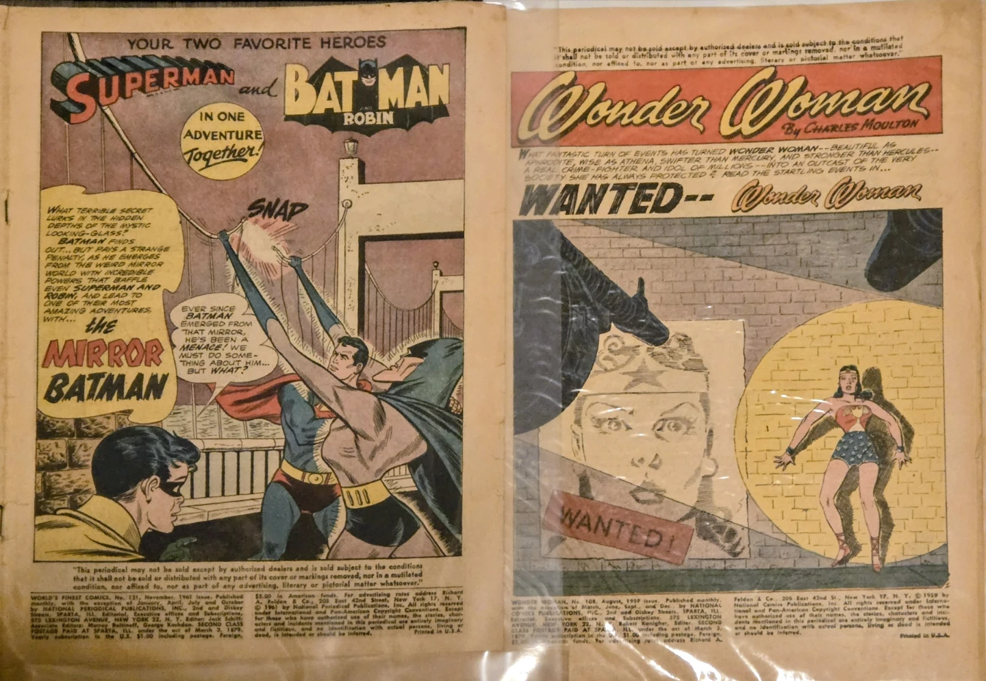 Vintage 1950's/60's DC Comic Lot, 15 Books Coverless - photo 4