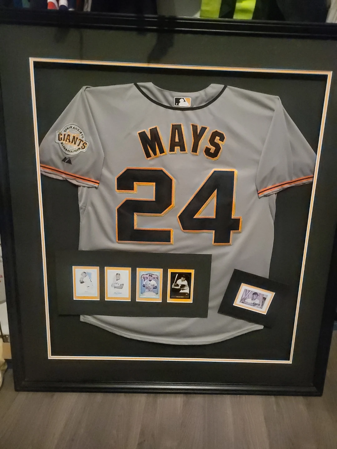 Framed Willie Mays Giants Jersey with Photos