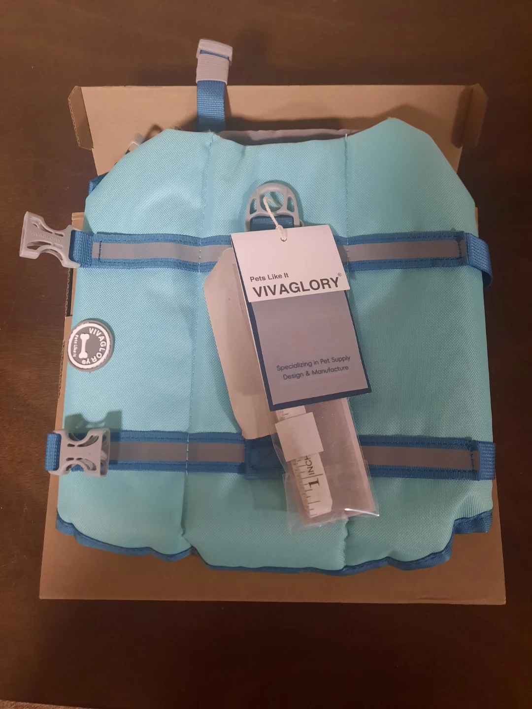 Dog Life Jacket - small Cyan - photo 2