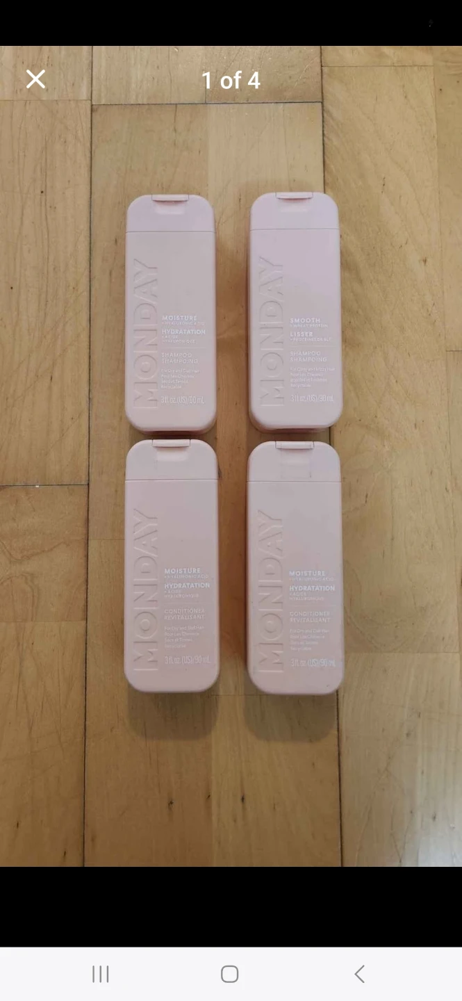 Monday Hair Care Moisture/ Smooth Shampoo, Conditioner Samples