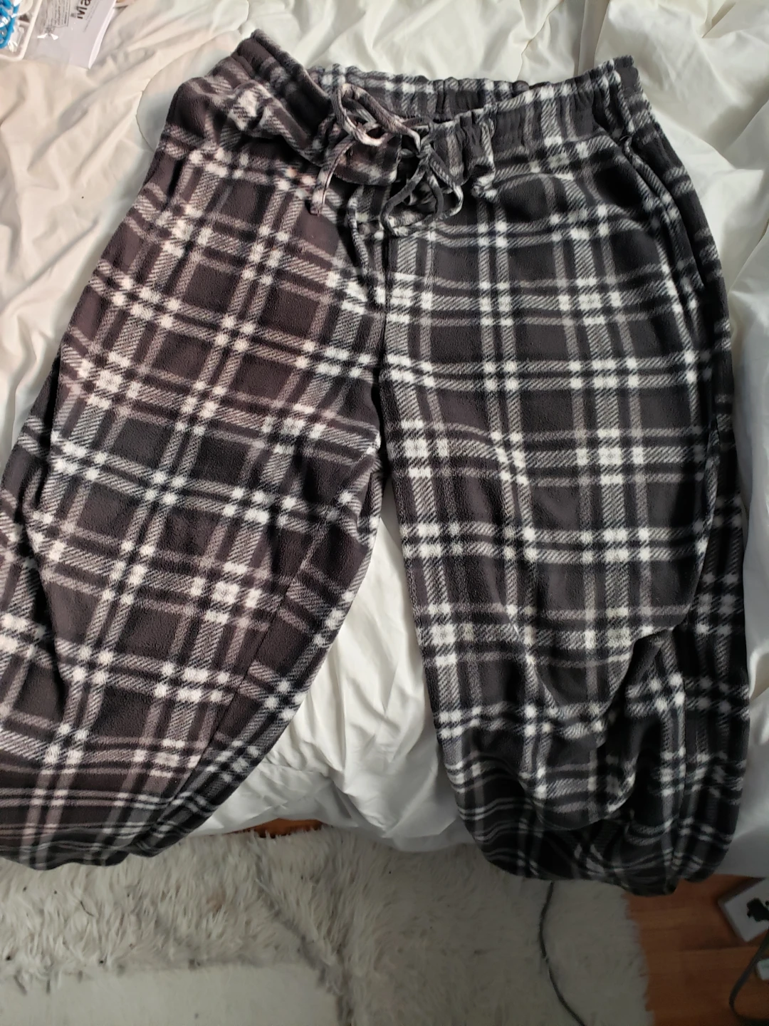 Unisex Plaid Fleece Lounge Pants - photo 2