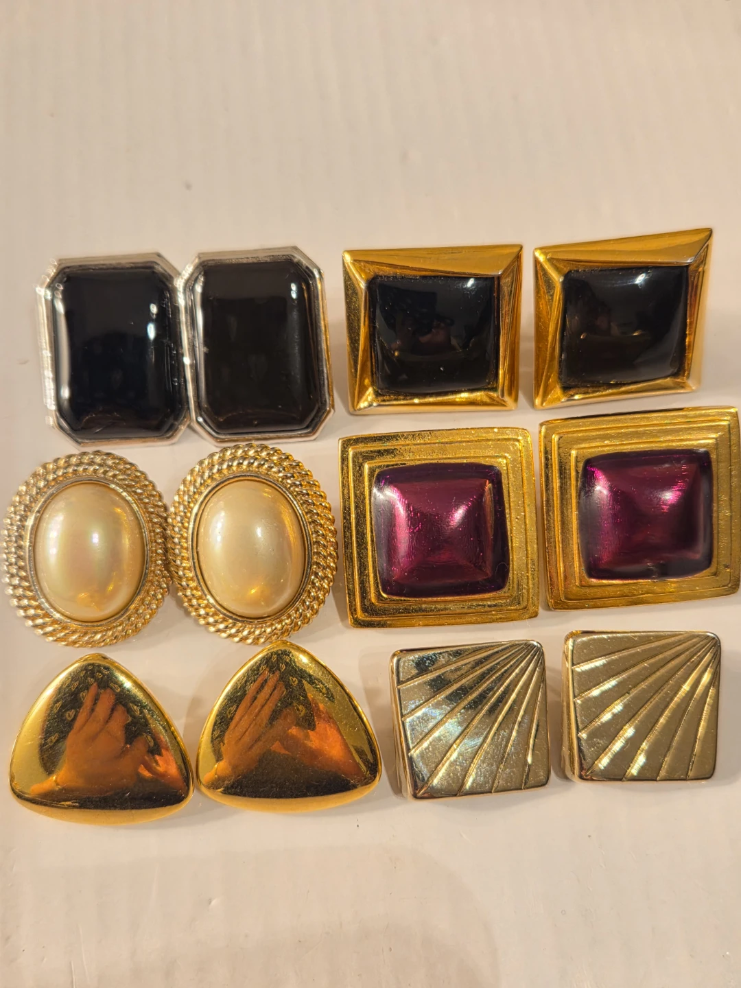 Assorted  gold silver Vintage Clip-On Earrings