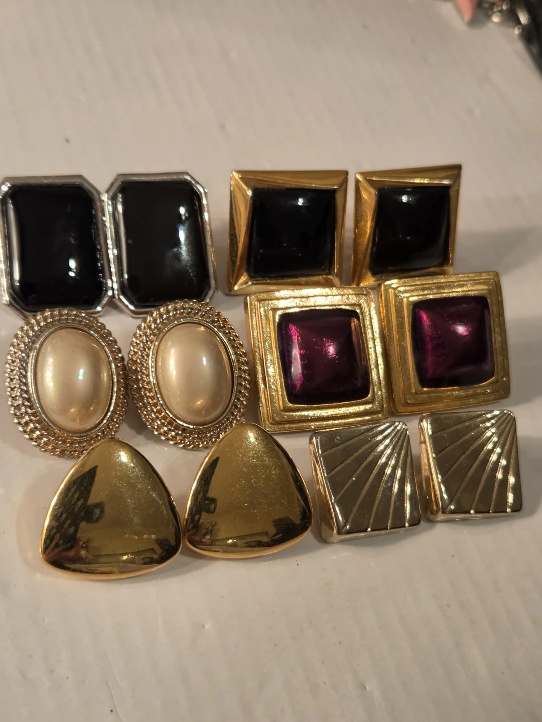 Assorted  gold silver Vintage Clip-On Earrings - photo 2