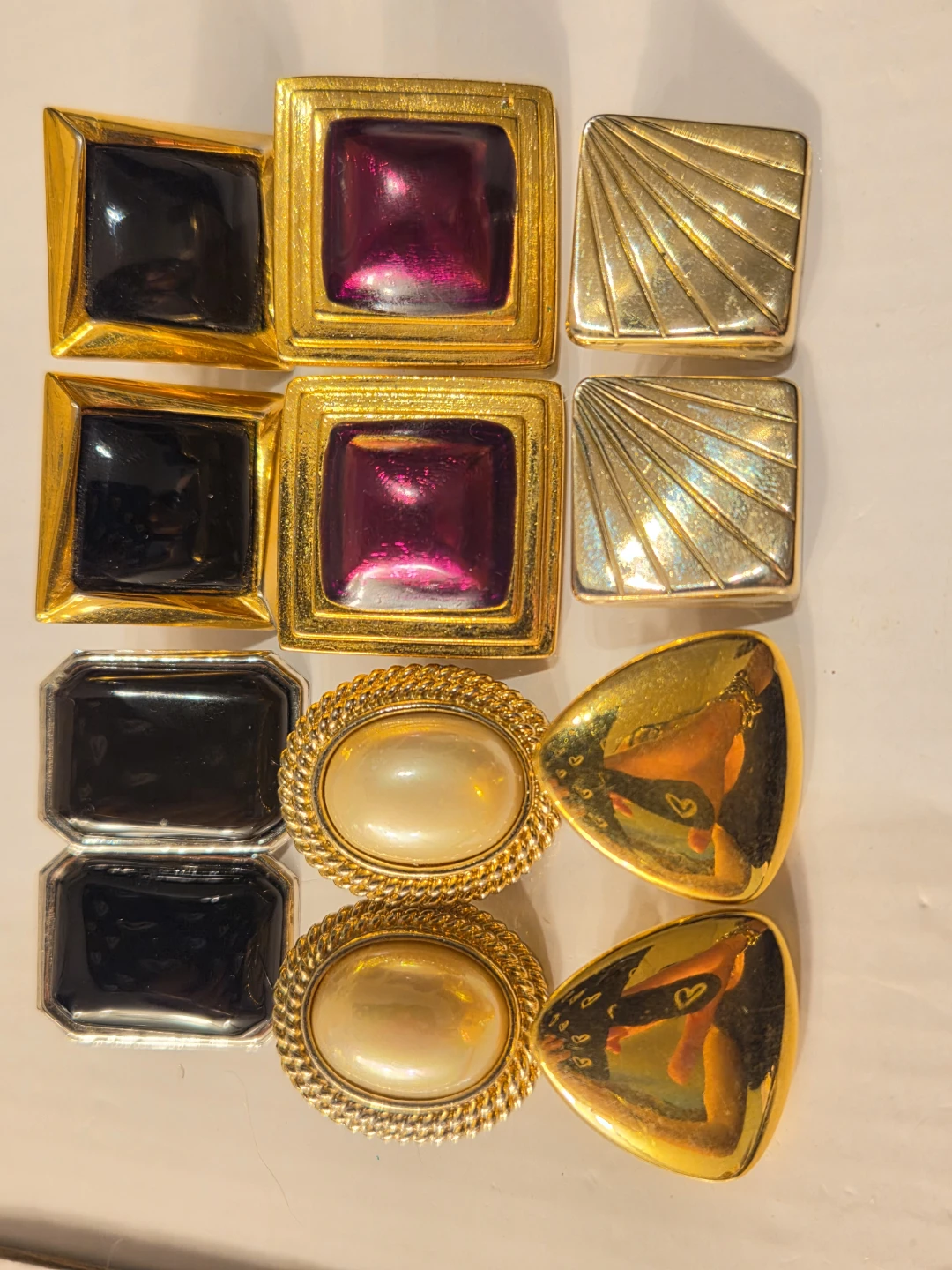 Assorted  gold silver Vintage Clip-On Earrings - photo 3