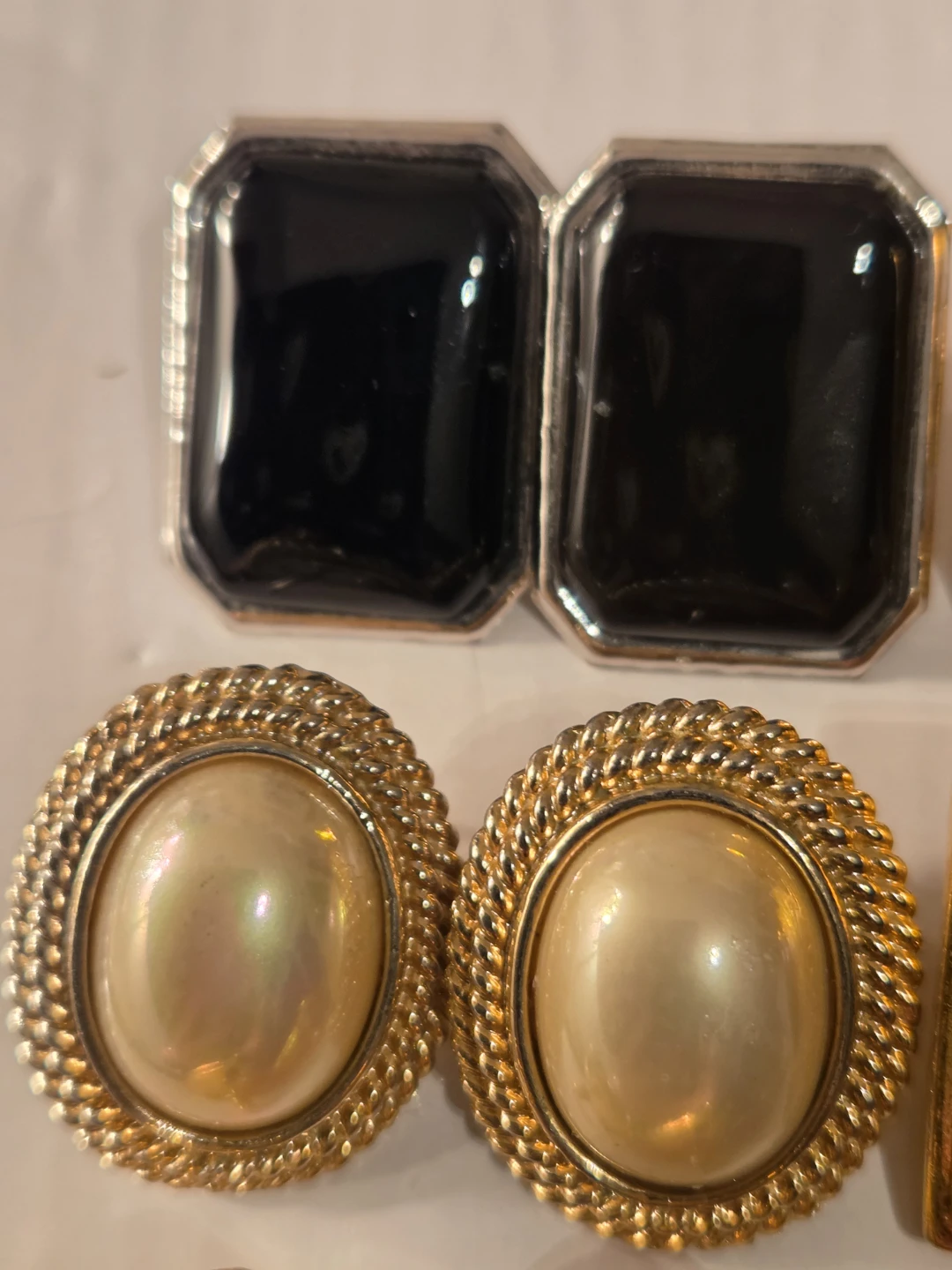 Assorted  gold silver Vintage Clip-On Earrings - photo 4