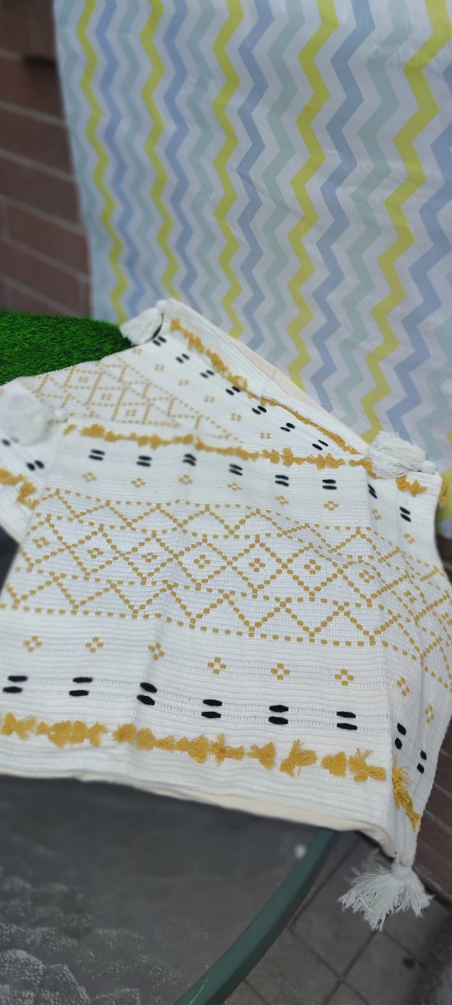 Decorative Throw Pillow Case with Tassels - photo 3