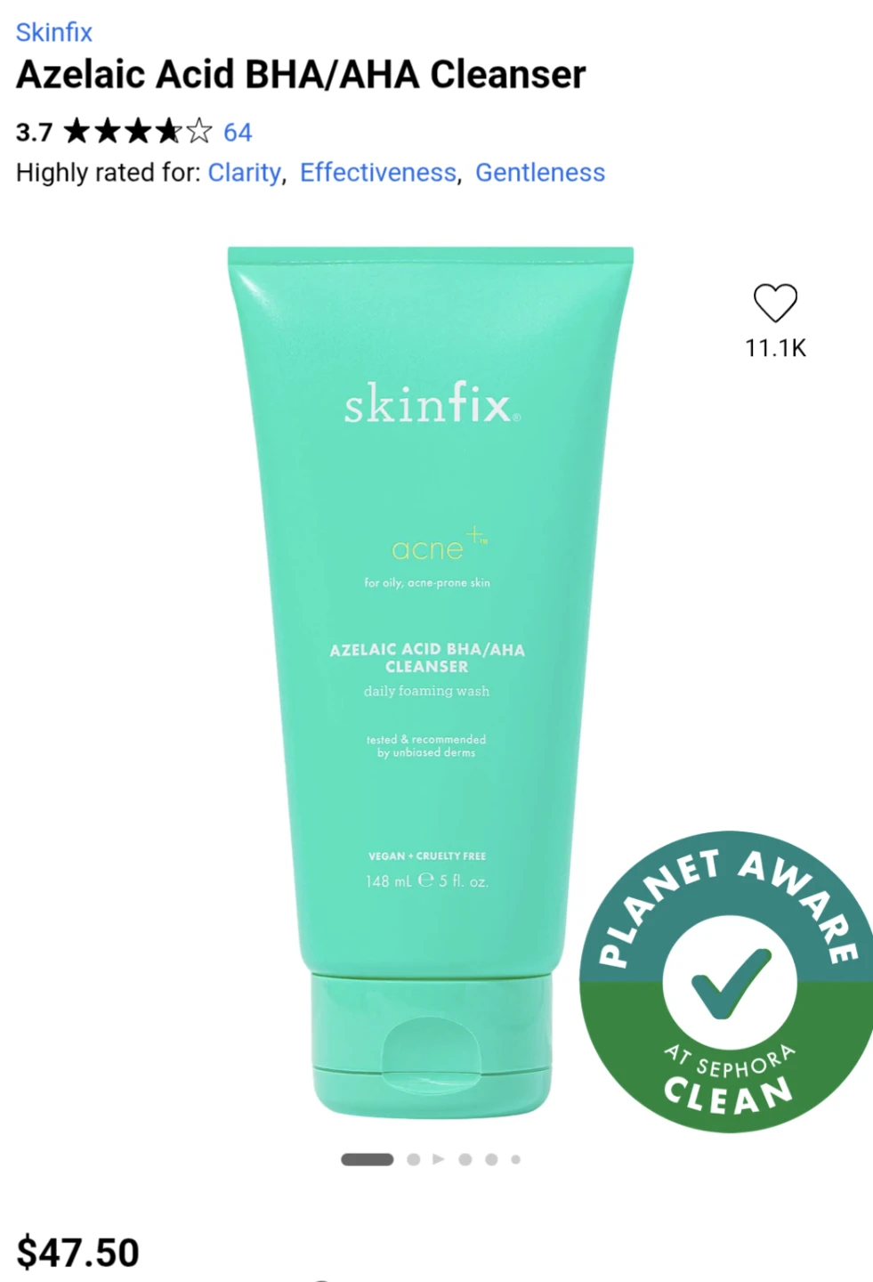 Skinfix Azelaic Acid BHA/AHA Cleanser
