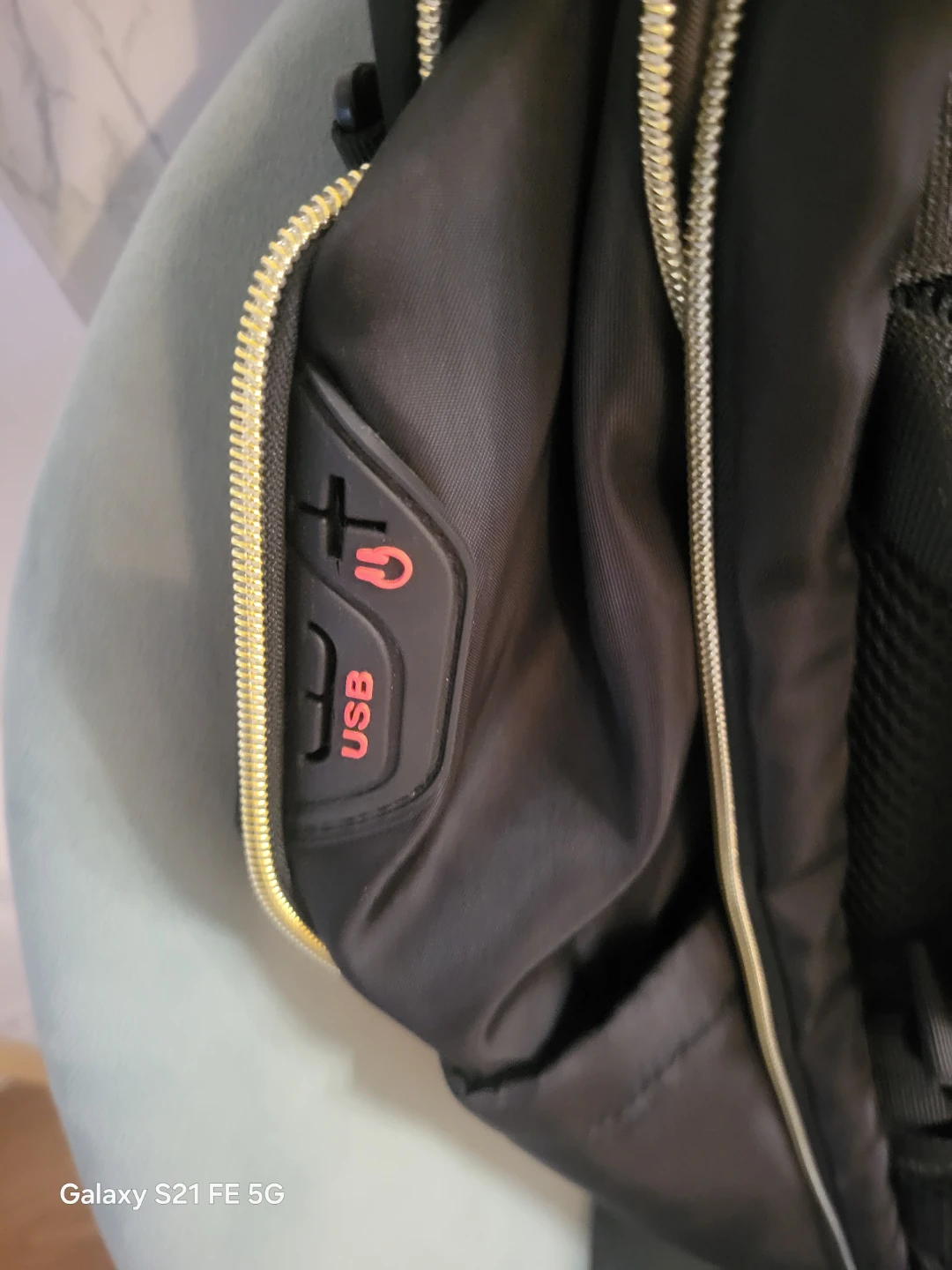 Black Backpack with USB Charging Port - photo 2