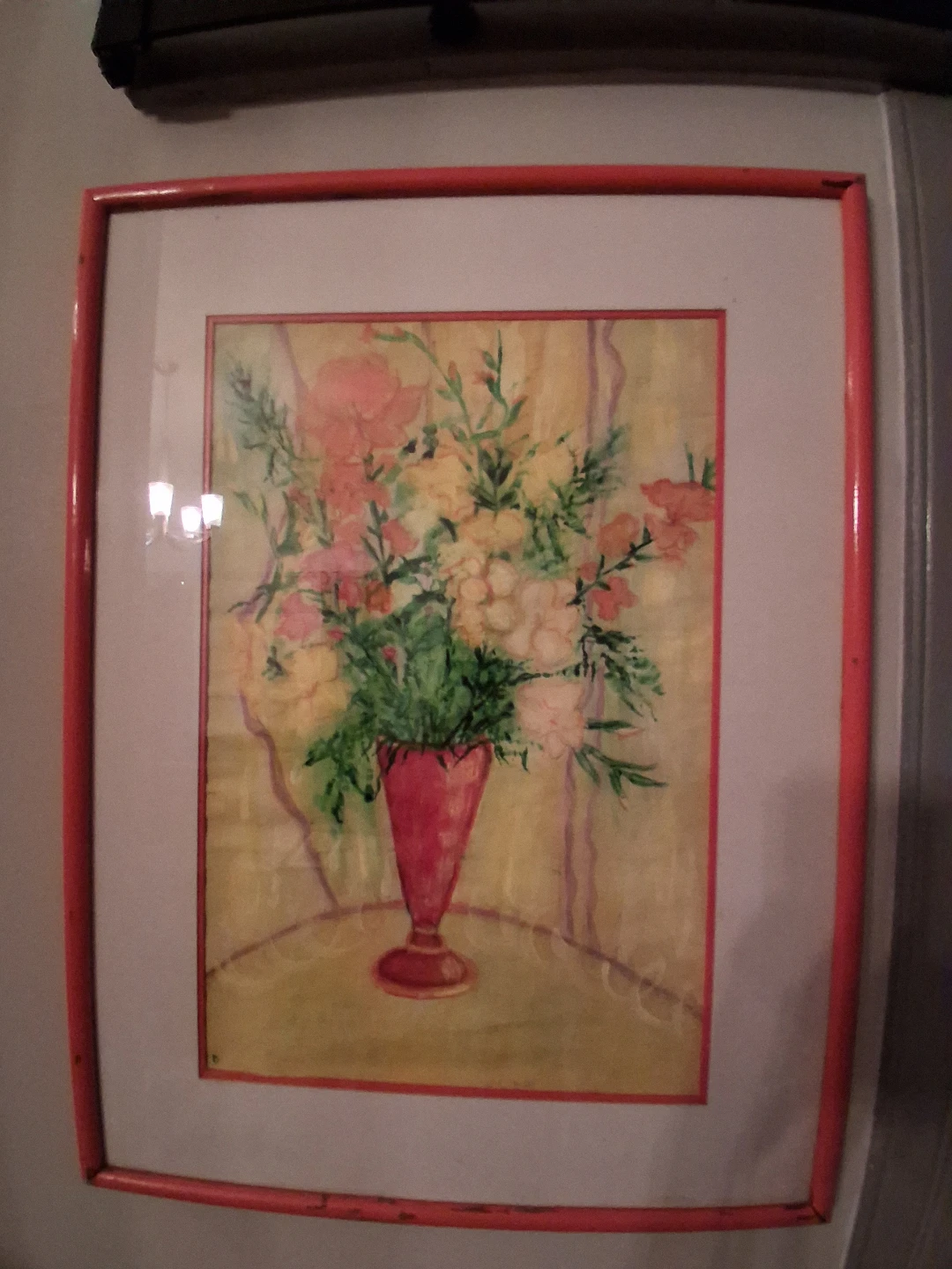 Framed Floral Watercolour Painting