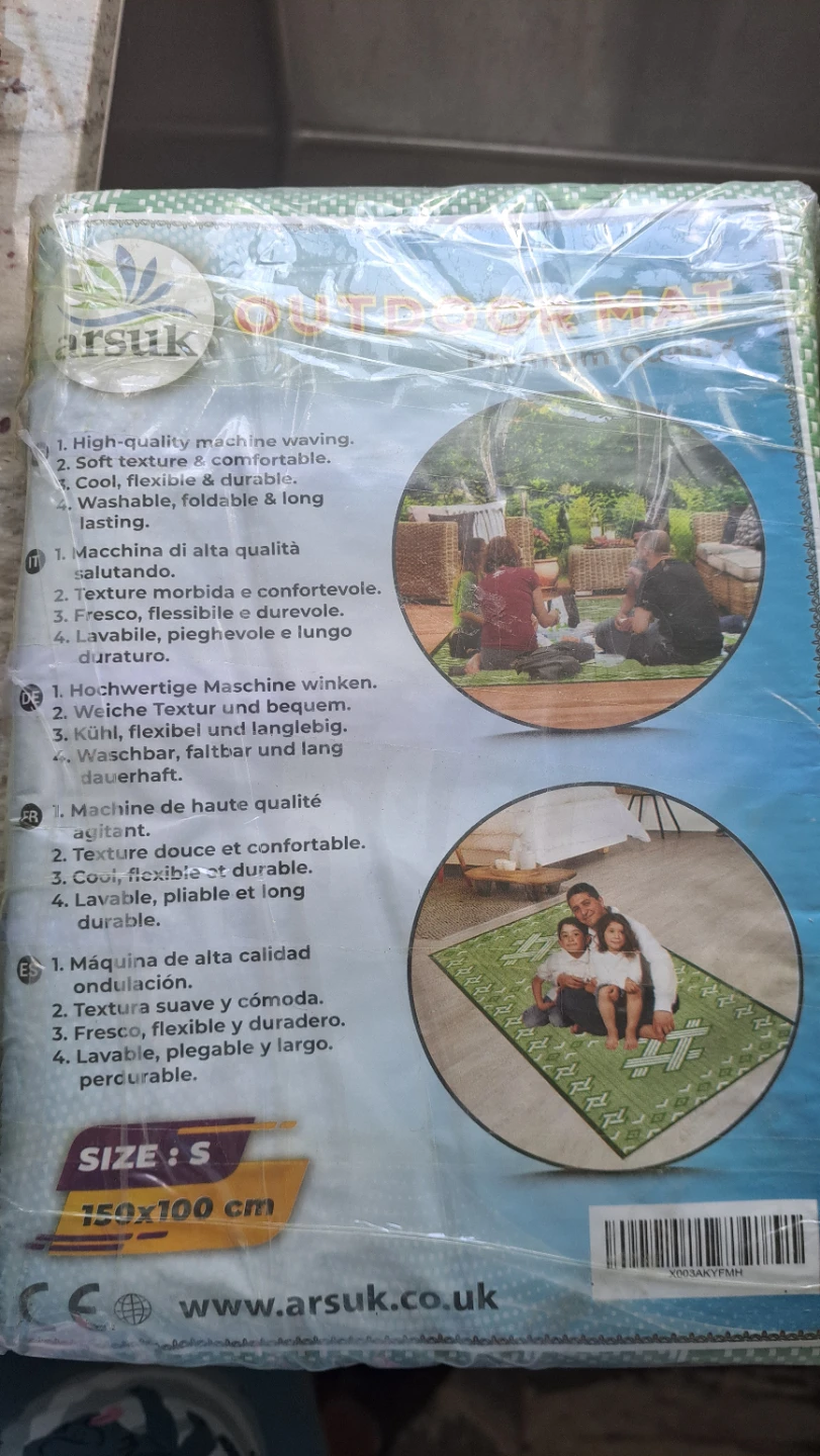 Green Arsuk Outdoor Mat 150x100cm Size S - photo 4