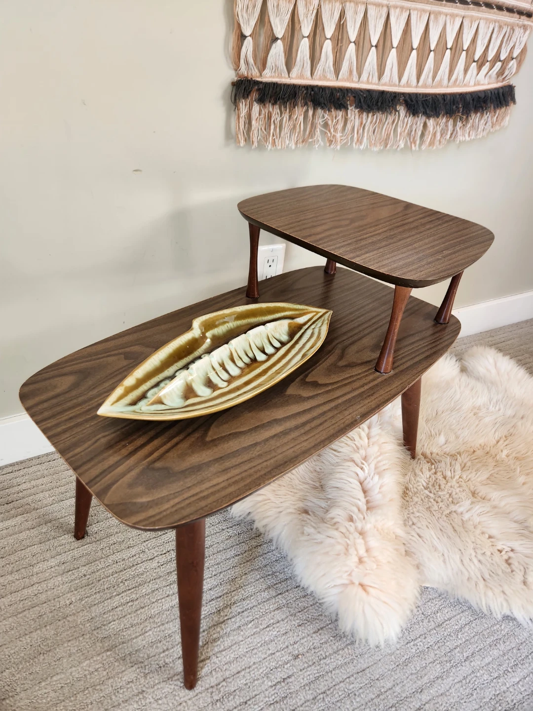 Two-Tiered 1960s  End Table, MID CENTURY MARVELOUS