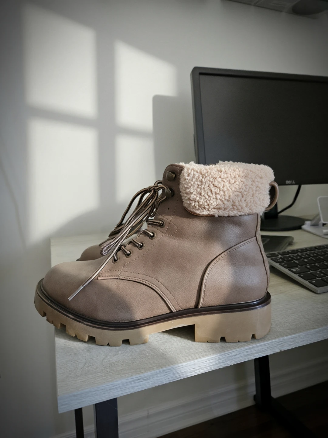 Women's Faux Leather Winter Boots - photo 2