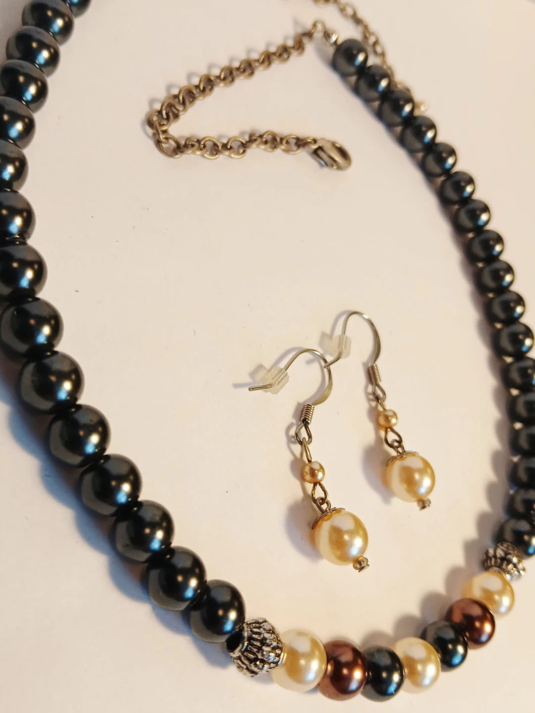 Faux Pearl Necklace and Earring Set - photo 4