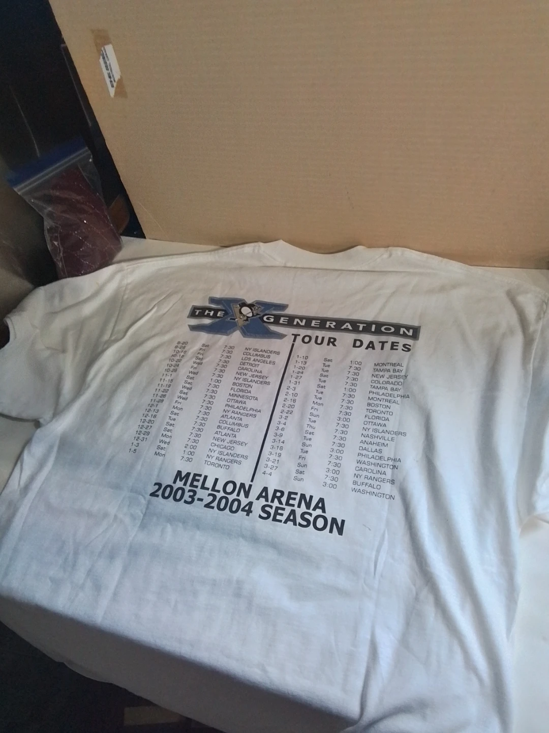 The Generation Tour Dates T-Shirt Mellon Arena 2003-2004 Season - photo 3