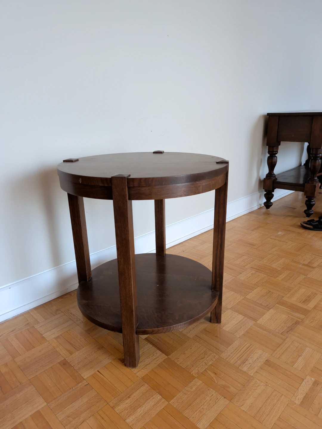 Round Two-Tiered Side Table - photo 2