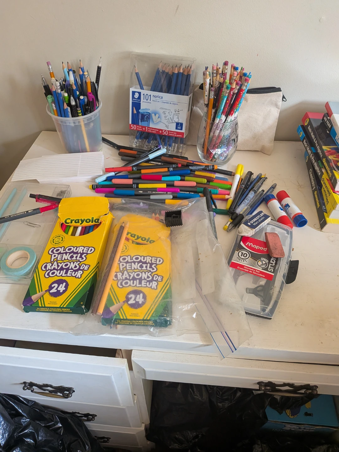 Various school supplies