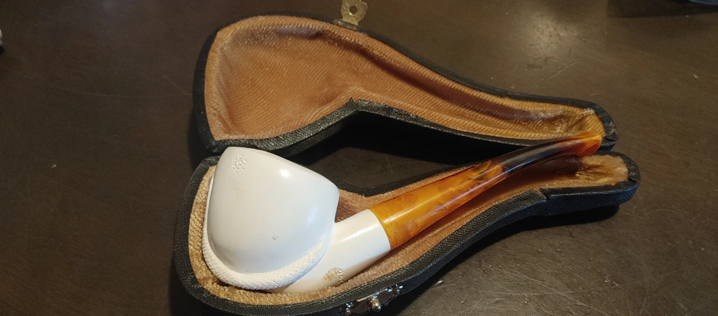 PAYKO Import Genuine Block Meerschaum Hand Carved Pipe