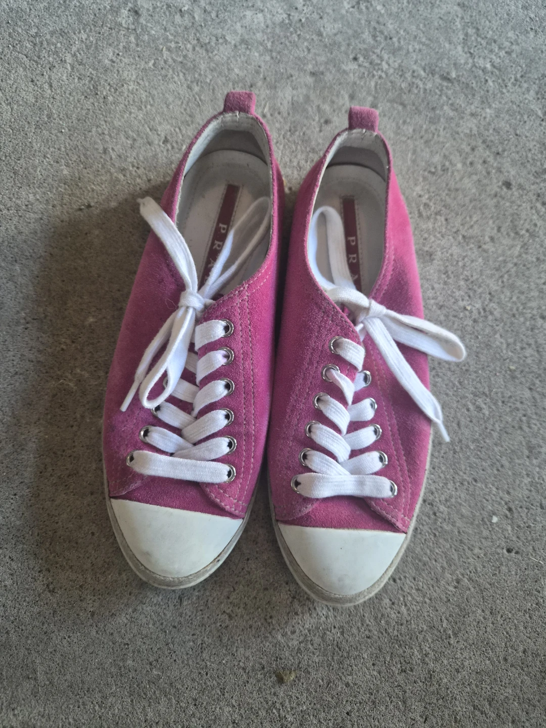 Prada Suede Sneakers - Pink , size 35
