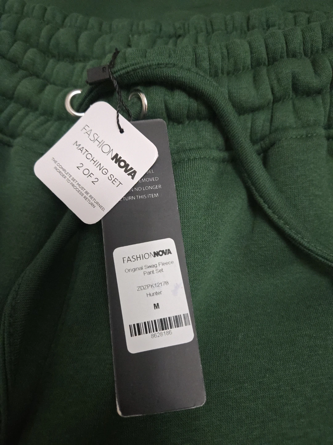 Fashion Nova Original Swag Fleece Pant Set - Hunter Green - photo 5