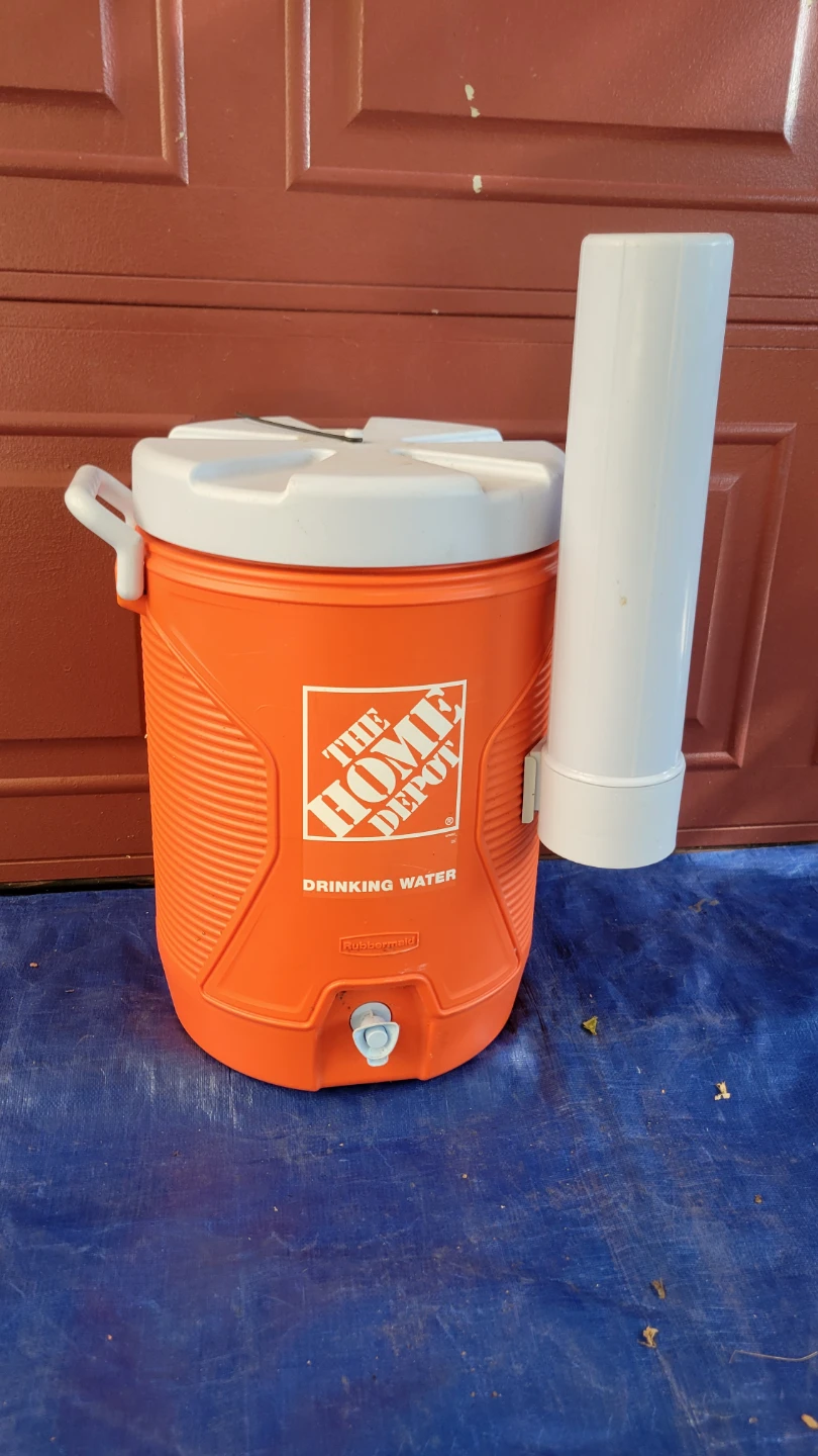 Orange water cooler jug,  big
