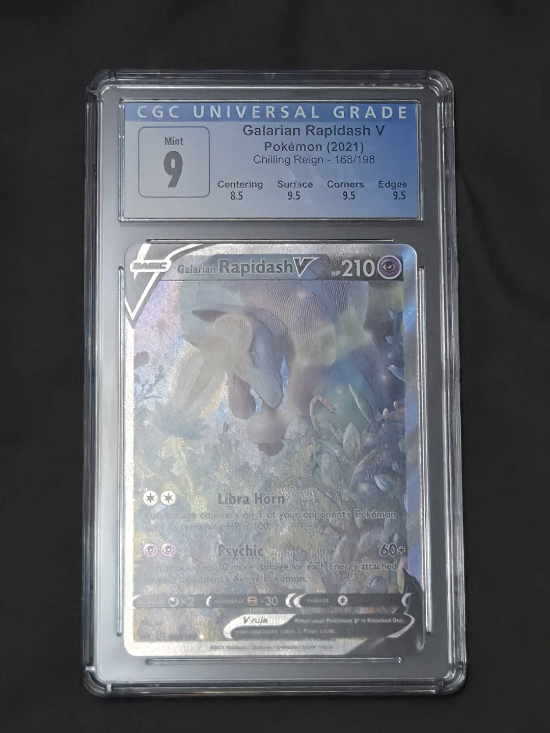 CGC Graded Galarian Rapidash V Pokémon Card (Mint 9)