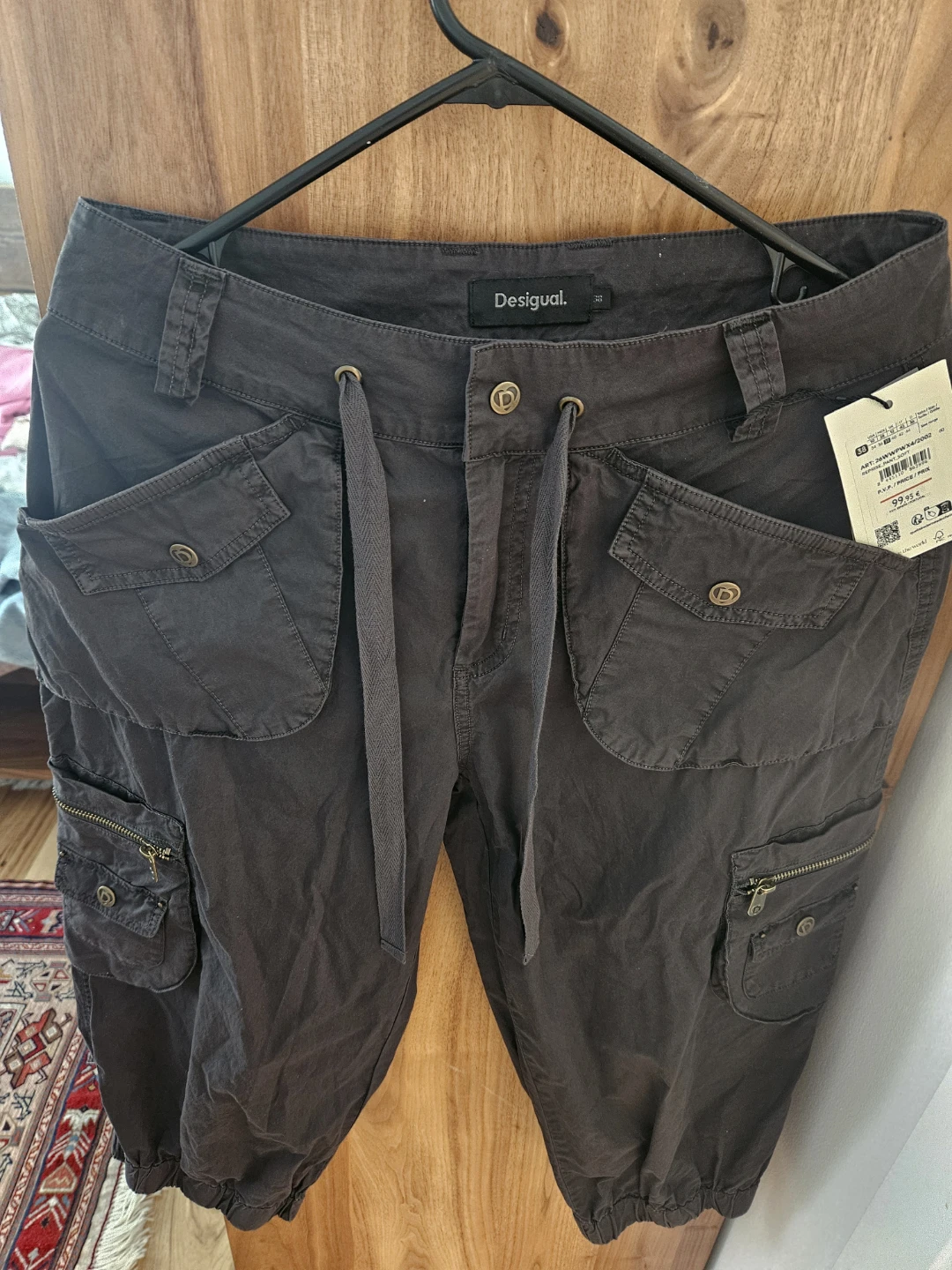 Desigual Women's Capri Cargo Pants - Size 38