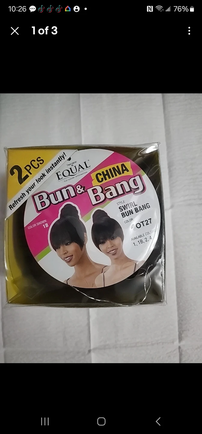 Equal China Bun & Bang Swirl Hair Piece OT27