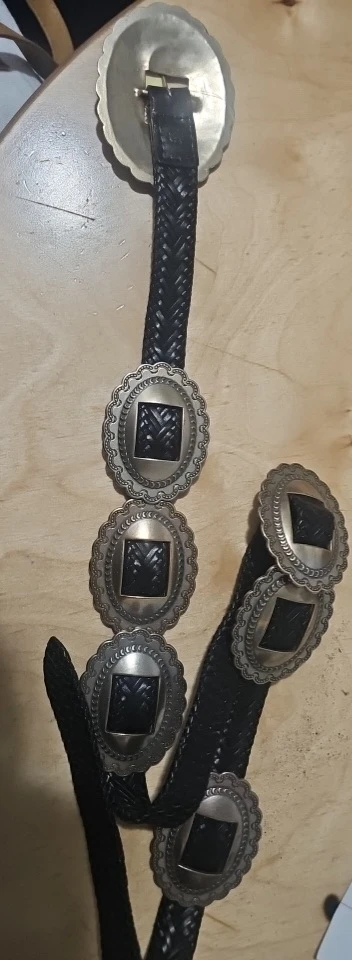 Lauren Ralph Lauren Black Braided Concho Belt - photo 3