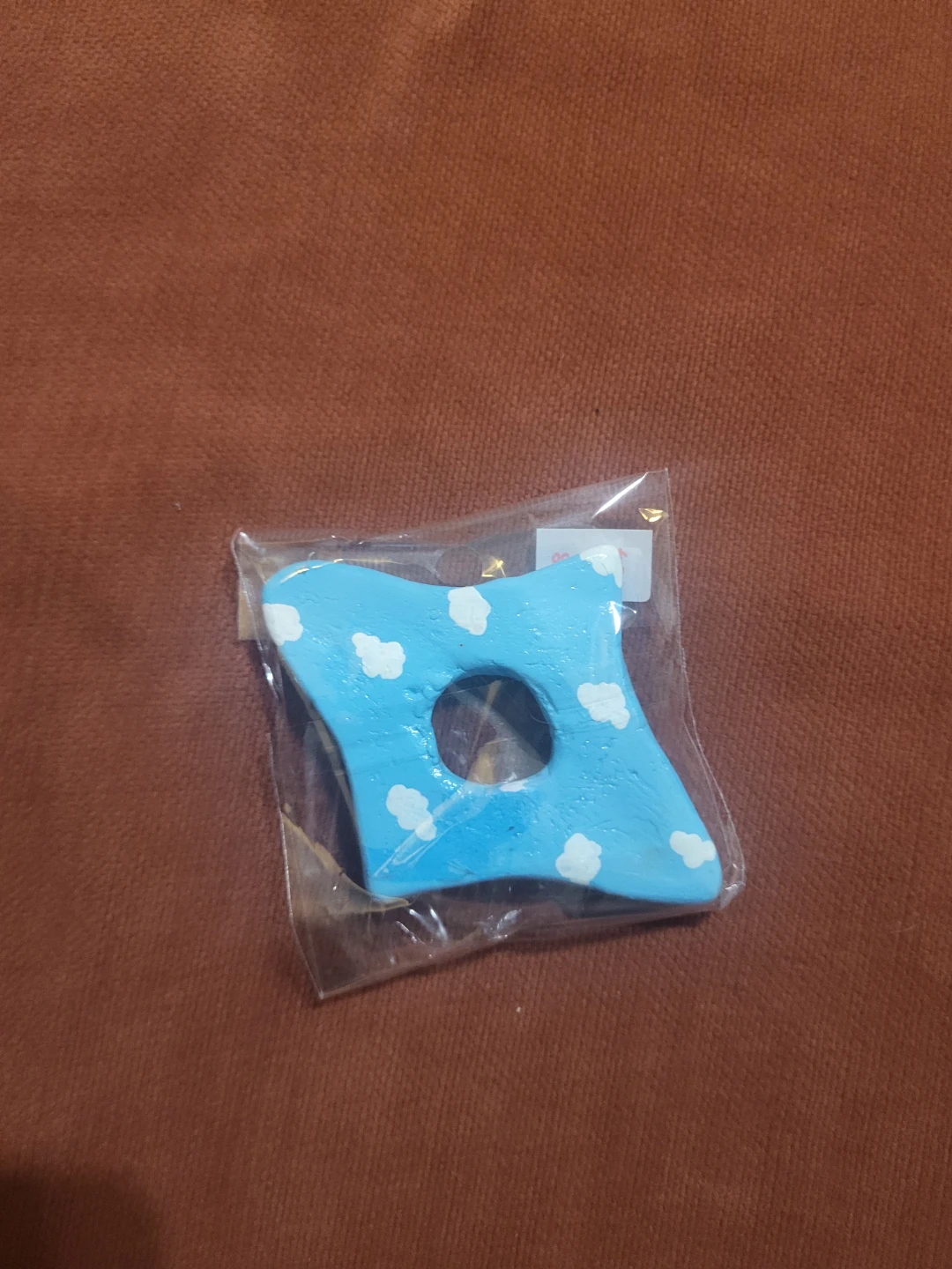 Blue cloud-shaped ornament
