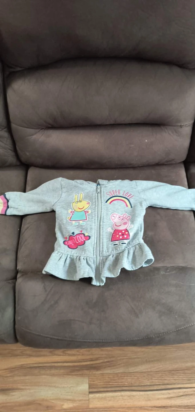 Peppa Pig Grey Hoodie Jacket. 2T