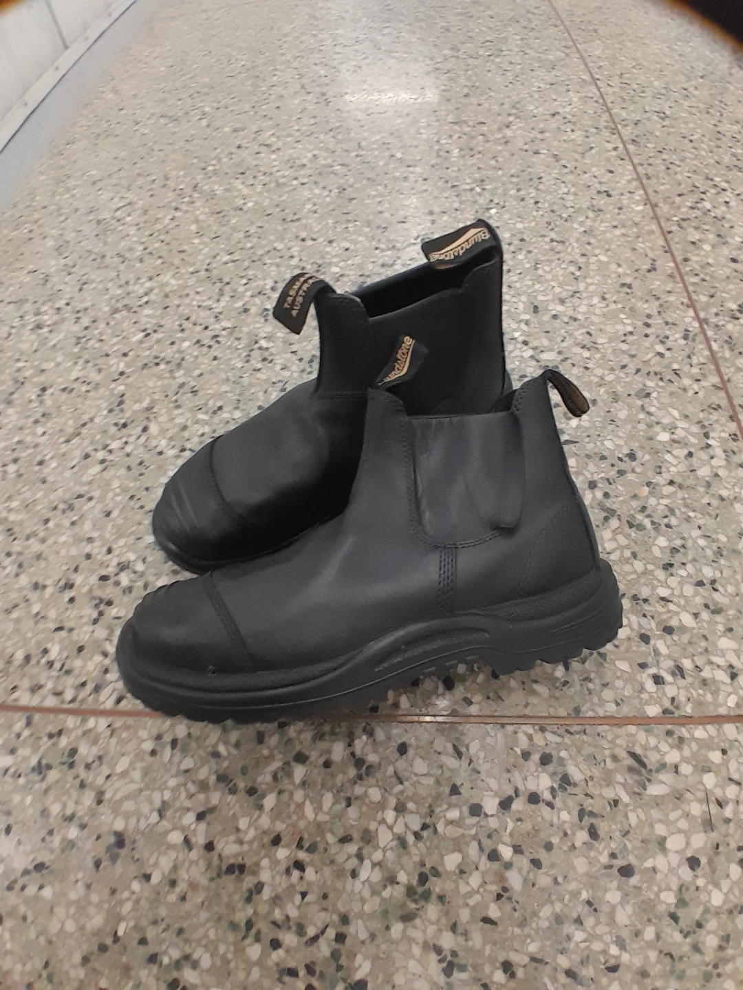 Blundstone Black Leather Safety  Boots Solid Men's Size 12