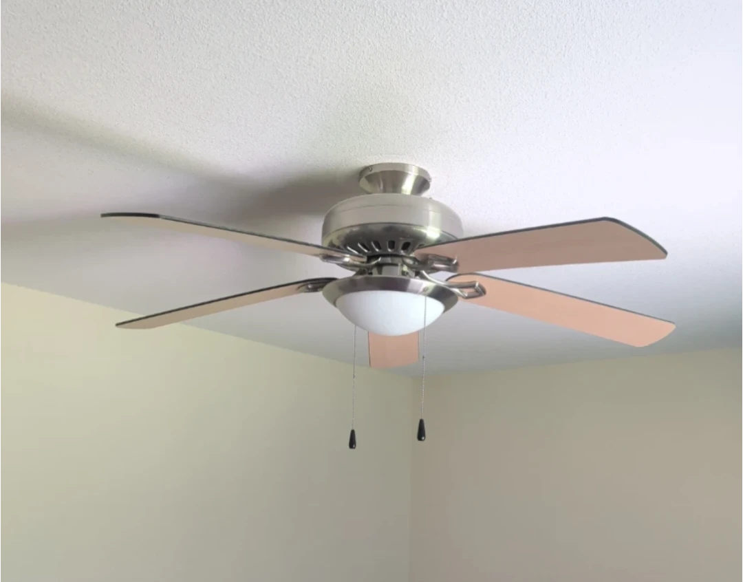 52-Inch Brushed Nickel Ceiling Fan with light kit