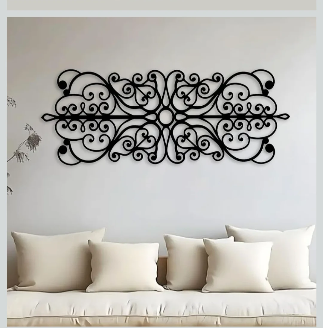 Black Metal iron Scroll Wall Decor - photo 2