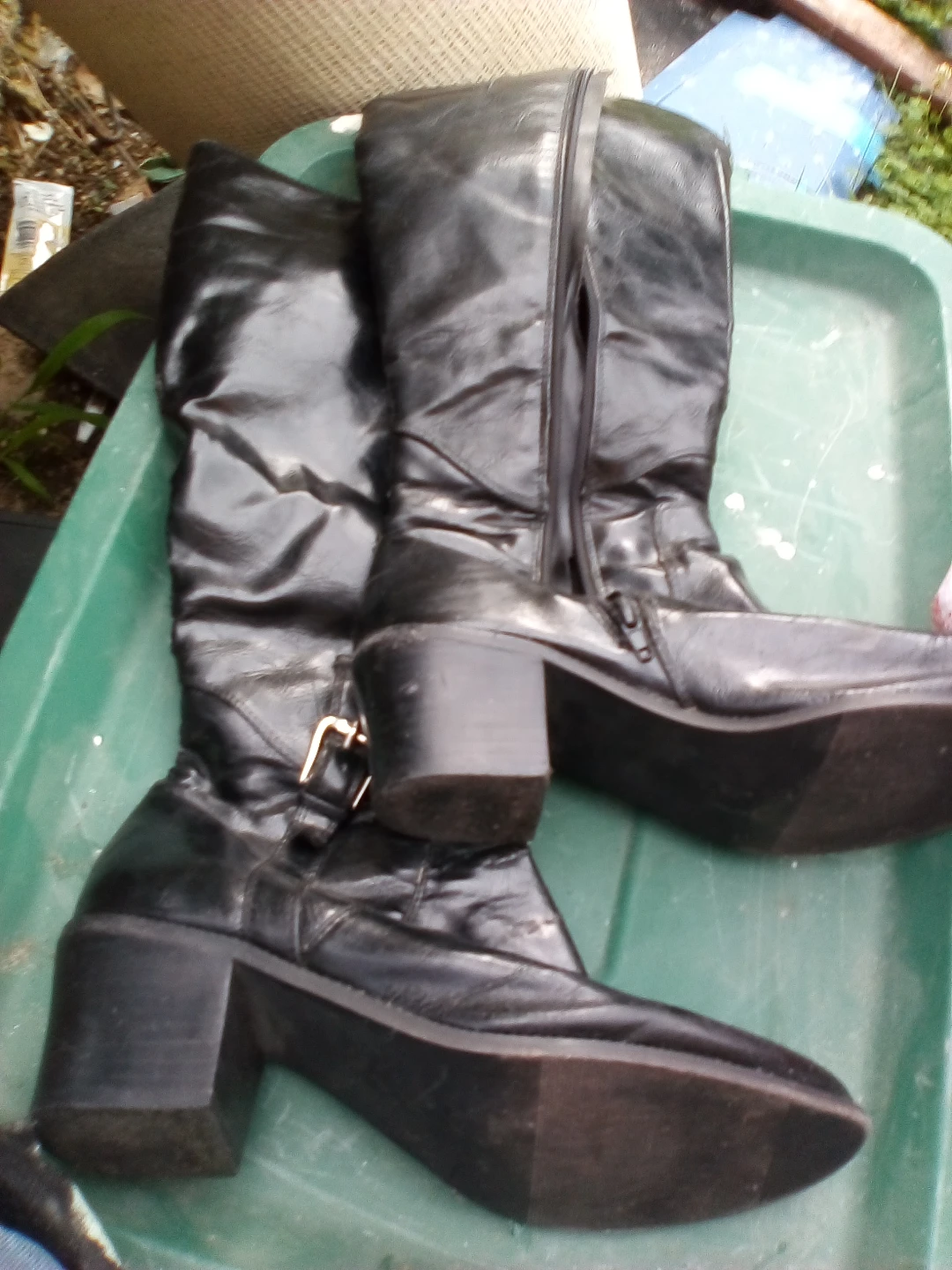 Black Knee-High Platform Boots