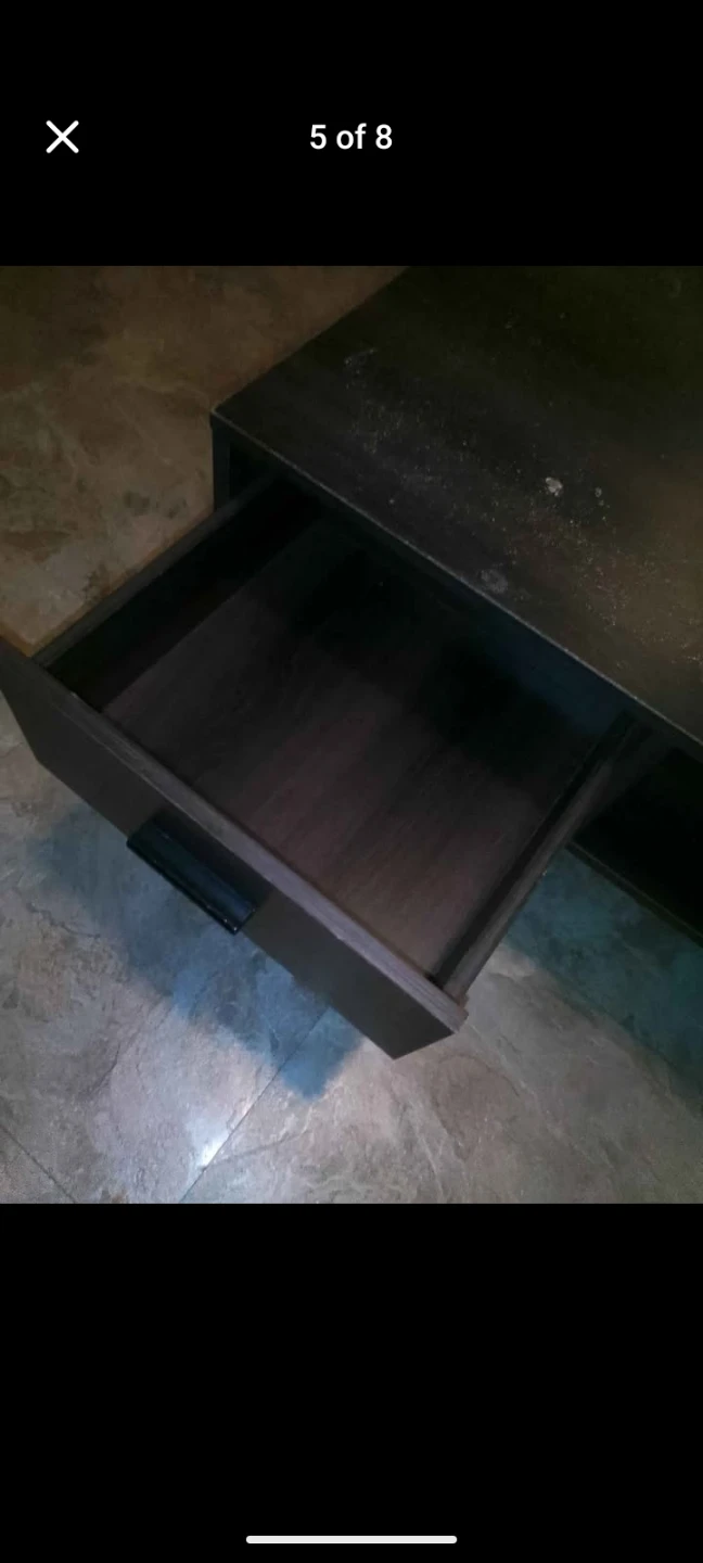 Dark Wood Coffee Table with Drawer - photo 5