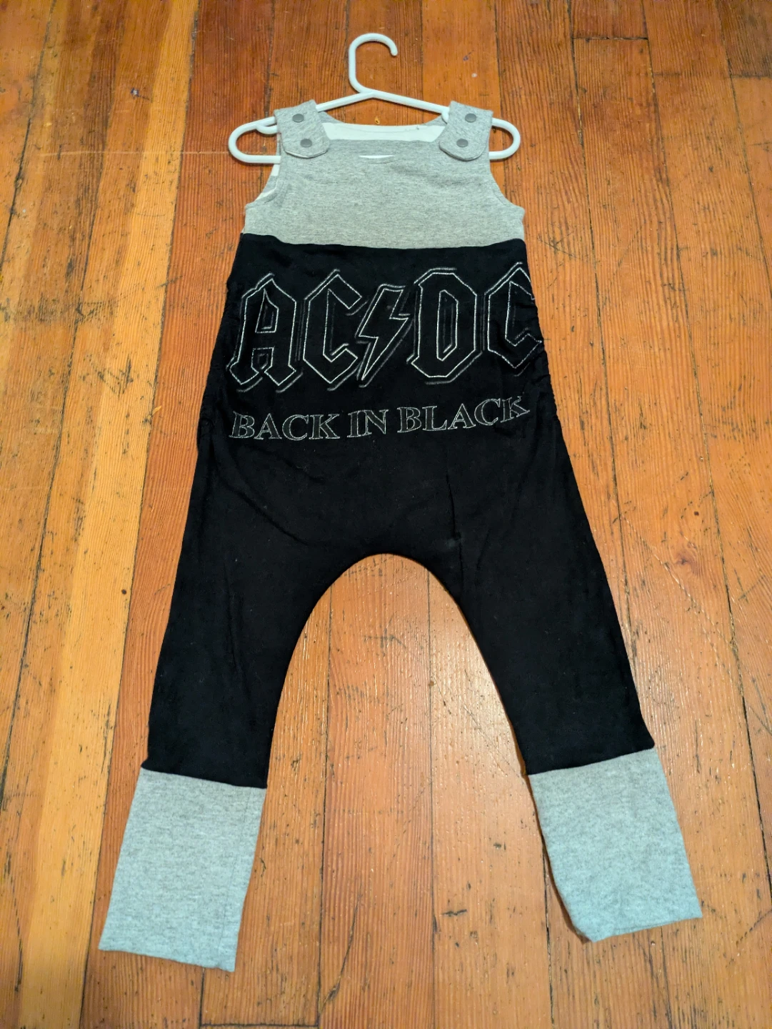 One of a Kind AC/DC Back in Black Romper
