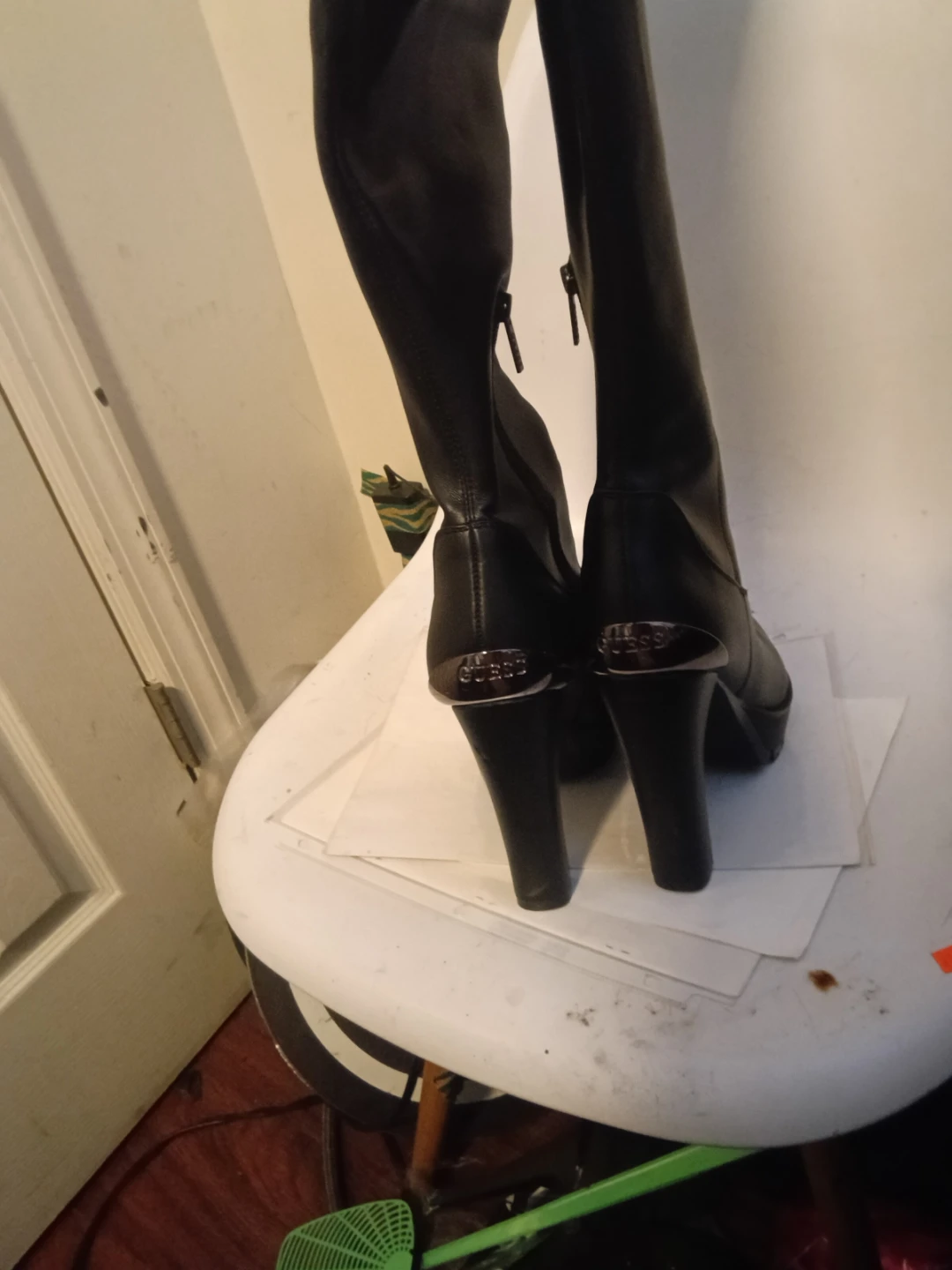 Black Guess Heeled Platform Boots - photo 2
