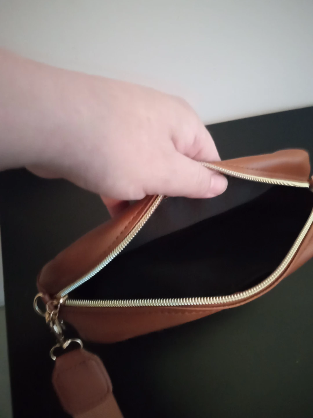 Brown Quilted Crossbody Bag - photo 3
