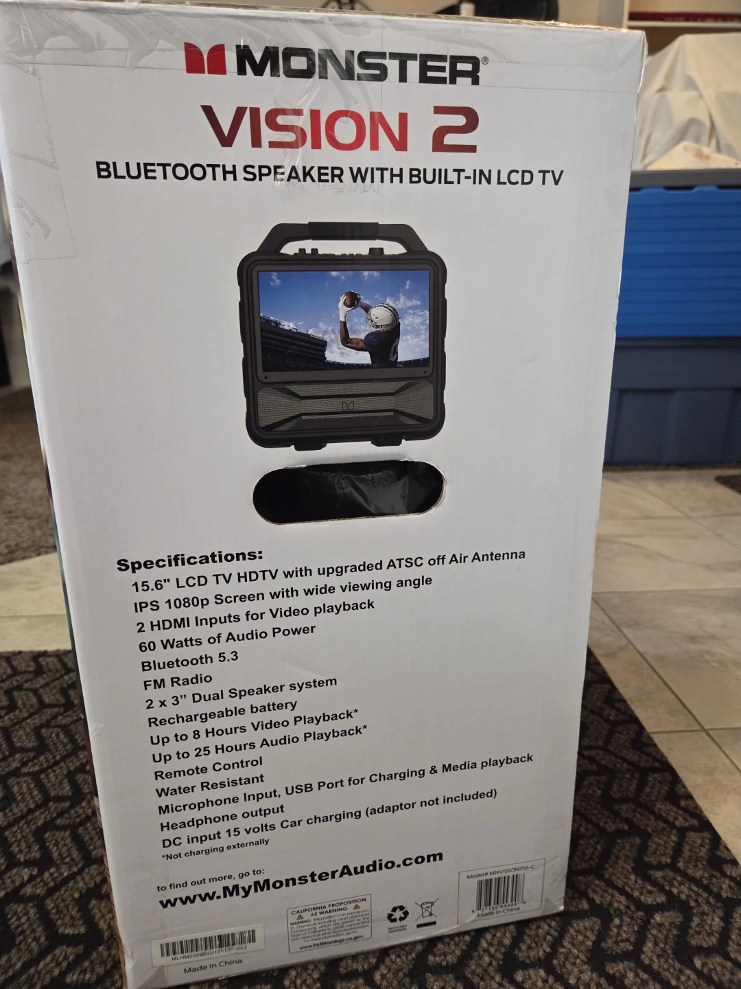 Monster Vision 2 Bluetooth Speaker with Built-in LCD TV - photo 2