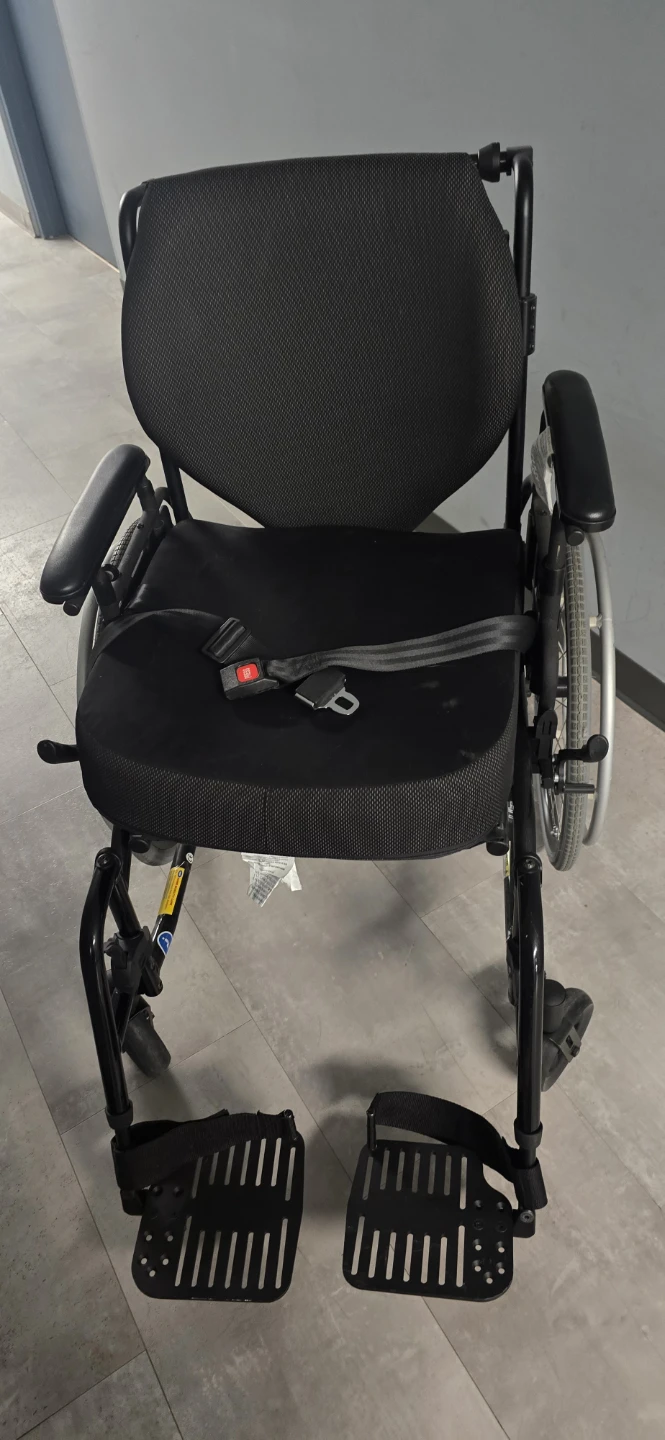 Black Wheelchair with Seatbelt