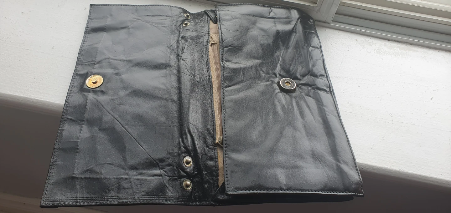Black Leather Clutch/Wallet - photo 2