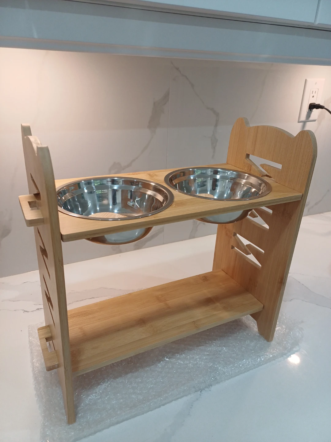 Bamboo Elevated Pet Food Bowls - photo 5