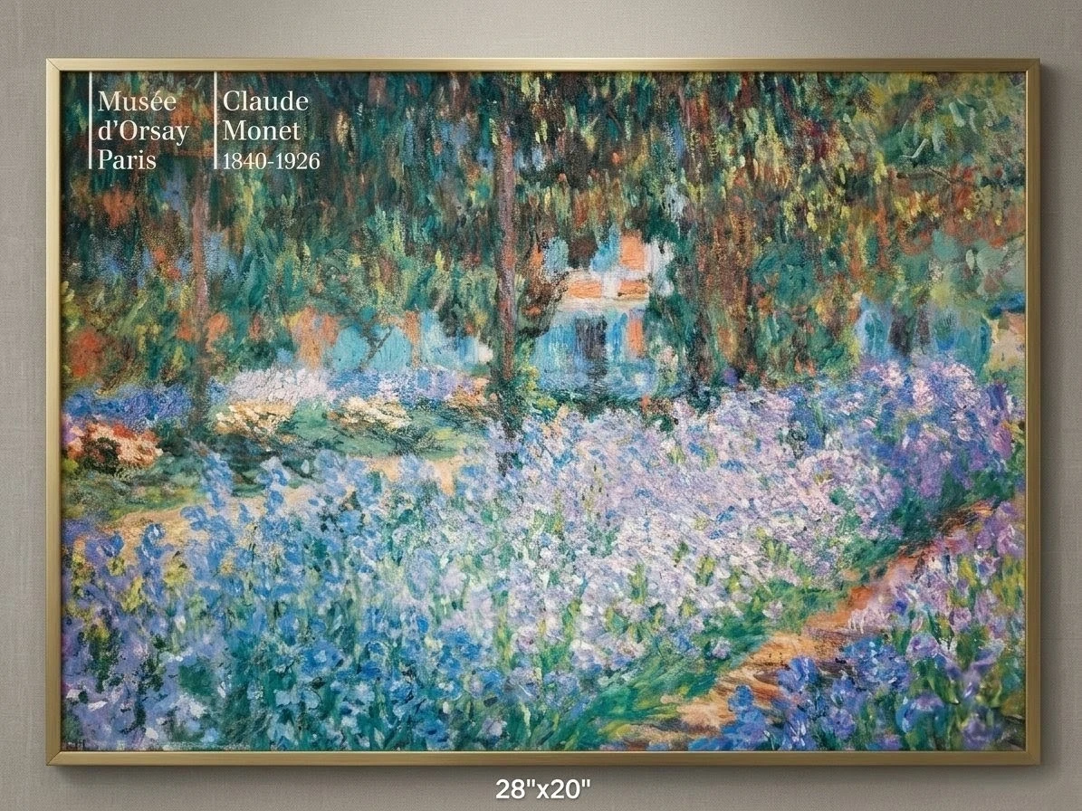 Claude Monet "The Artist's Garden at Giverny"  Poster