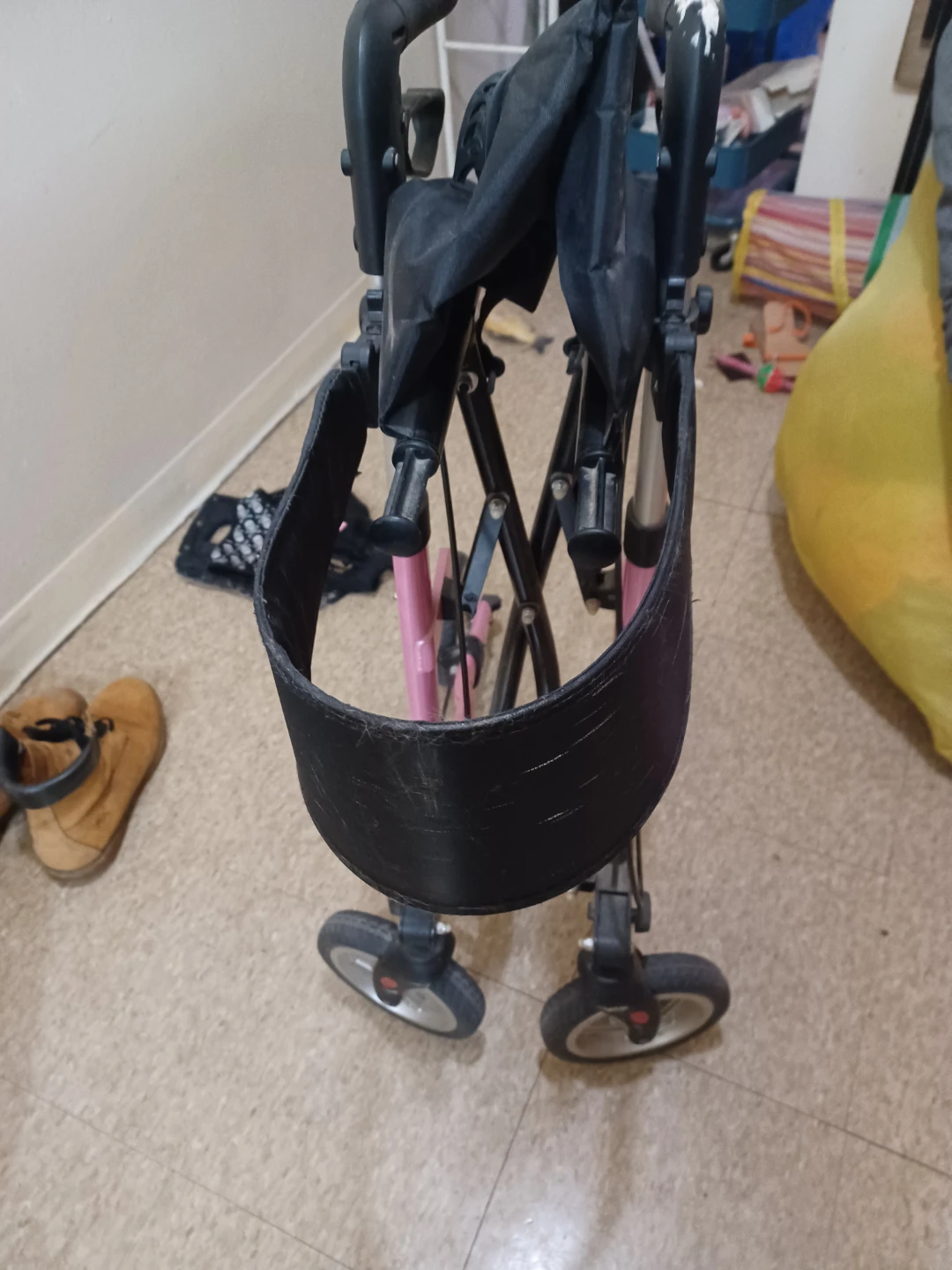 Pink Rollator Walker with Seat
