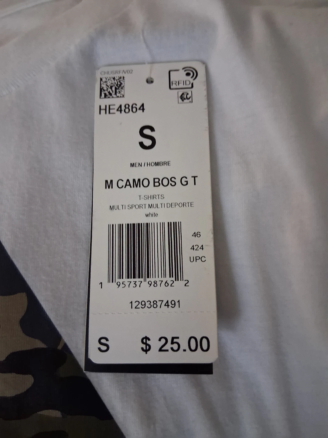 Adidas Men's Camo Logo T-Shirt Size S - photo 2