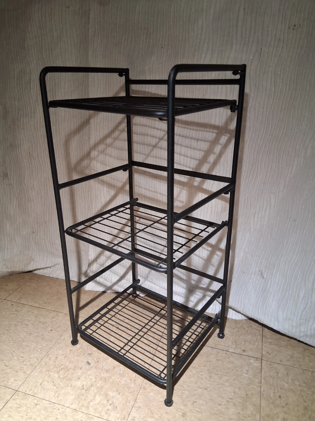 Black Metal Wire Shelf Unit