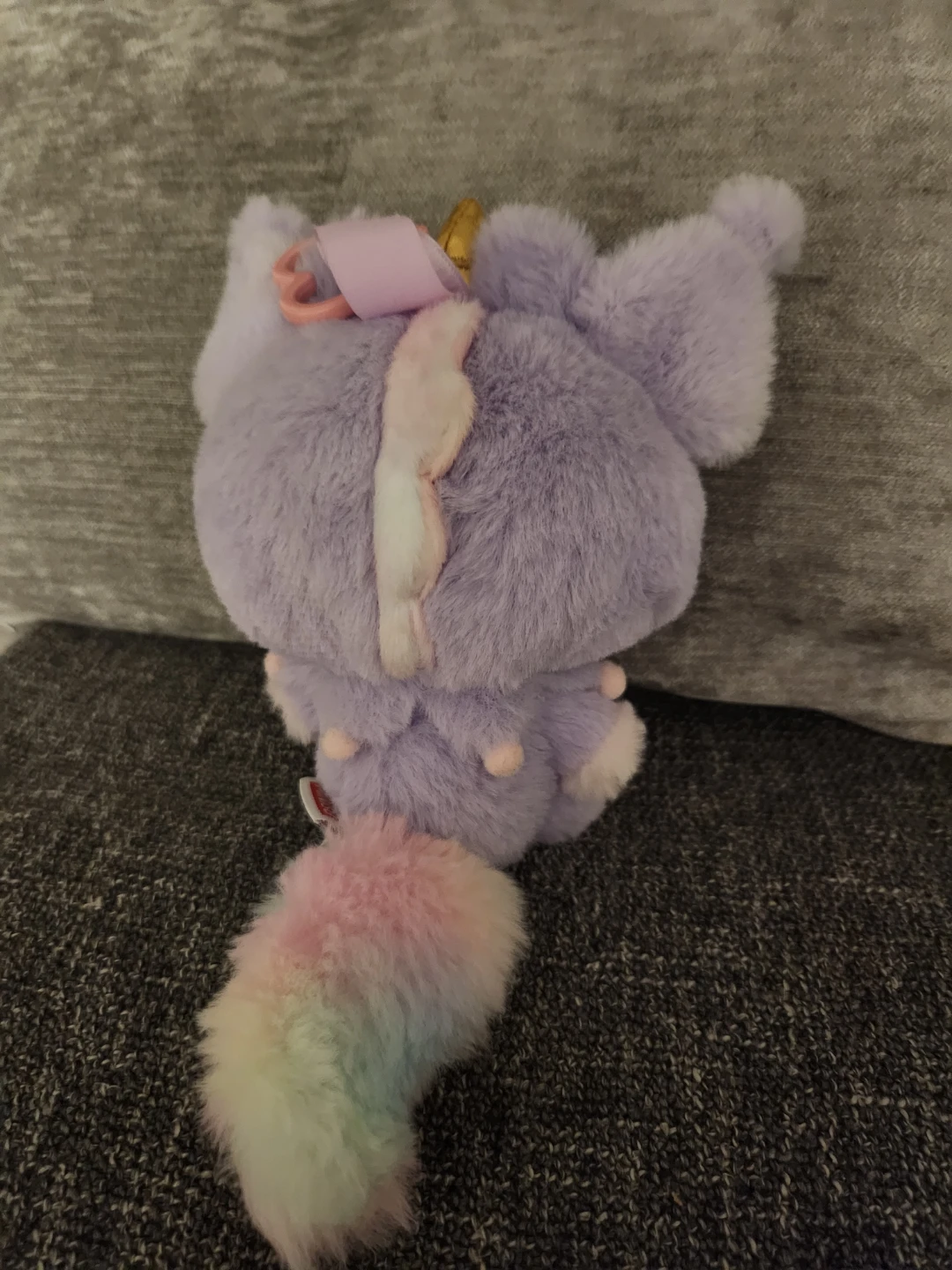 Kuromi Plush Keychain - photo 2