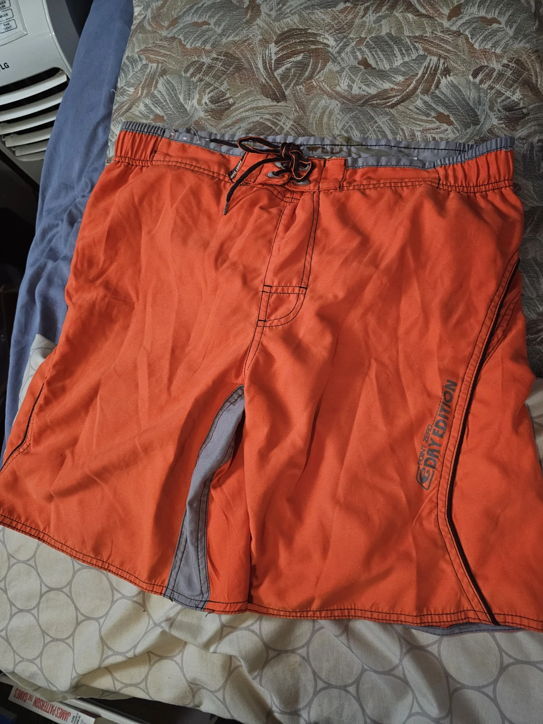 Point Zero Orange Swim Trunks