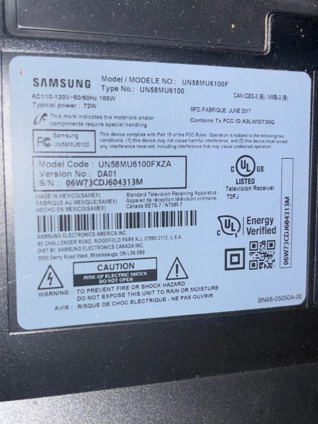 Samsung 58 inch Smart TV UN58MU6100 - photo 2
